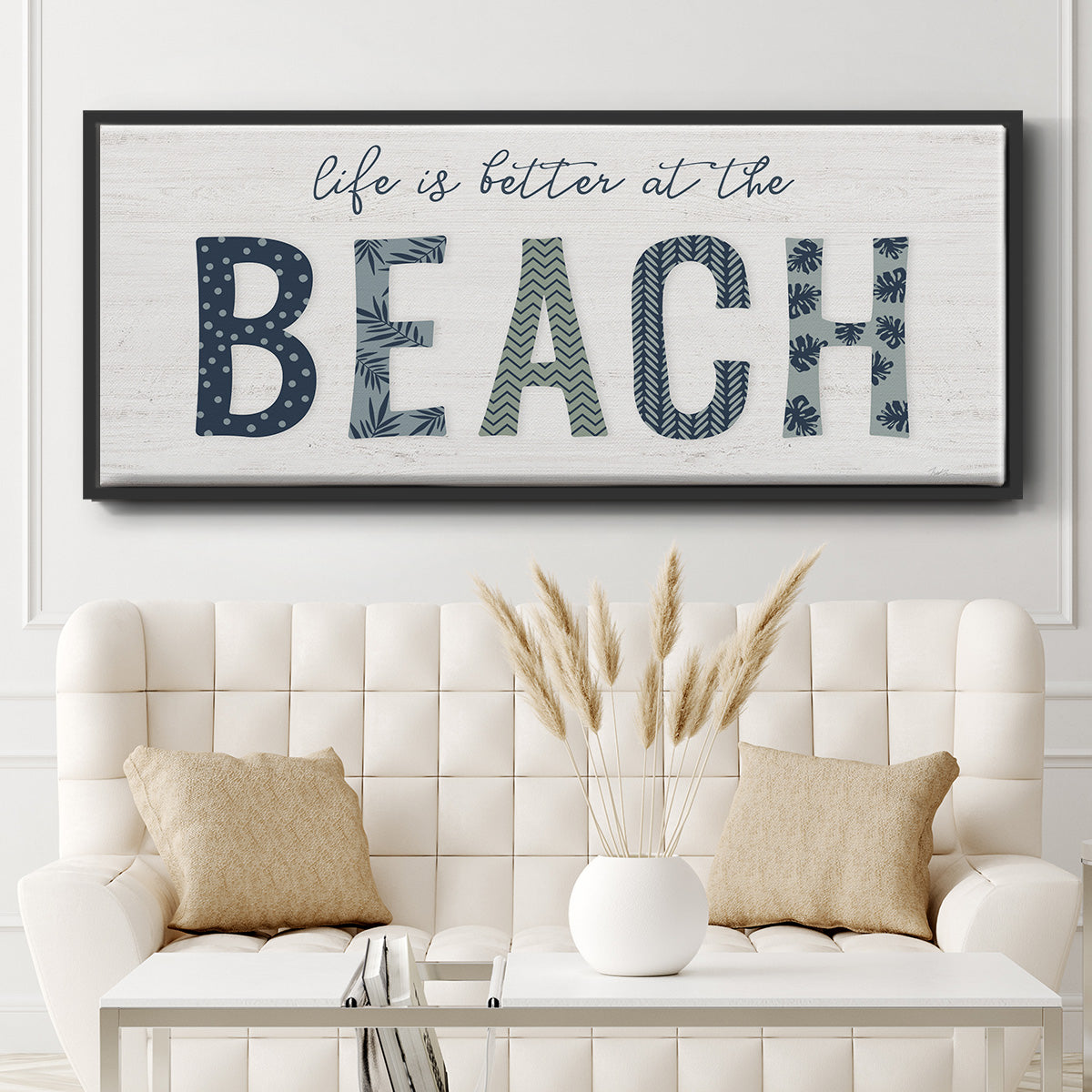 Beach Better - Floater Framed Canvas Print