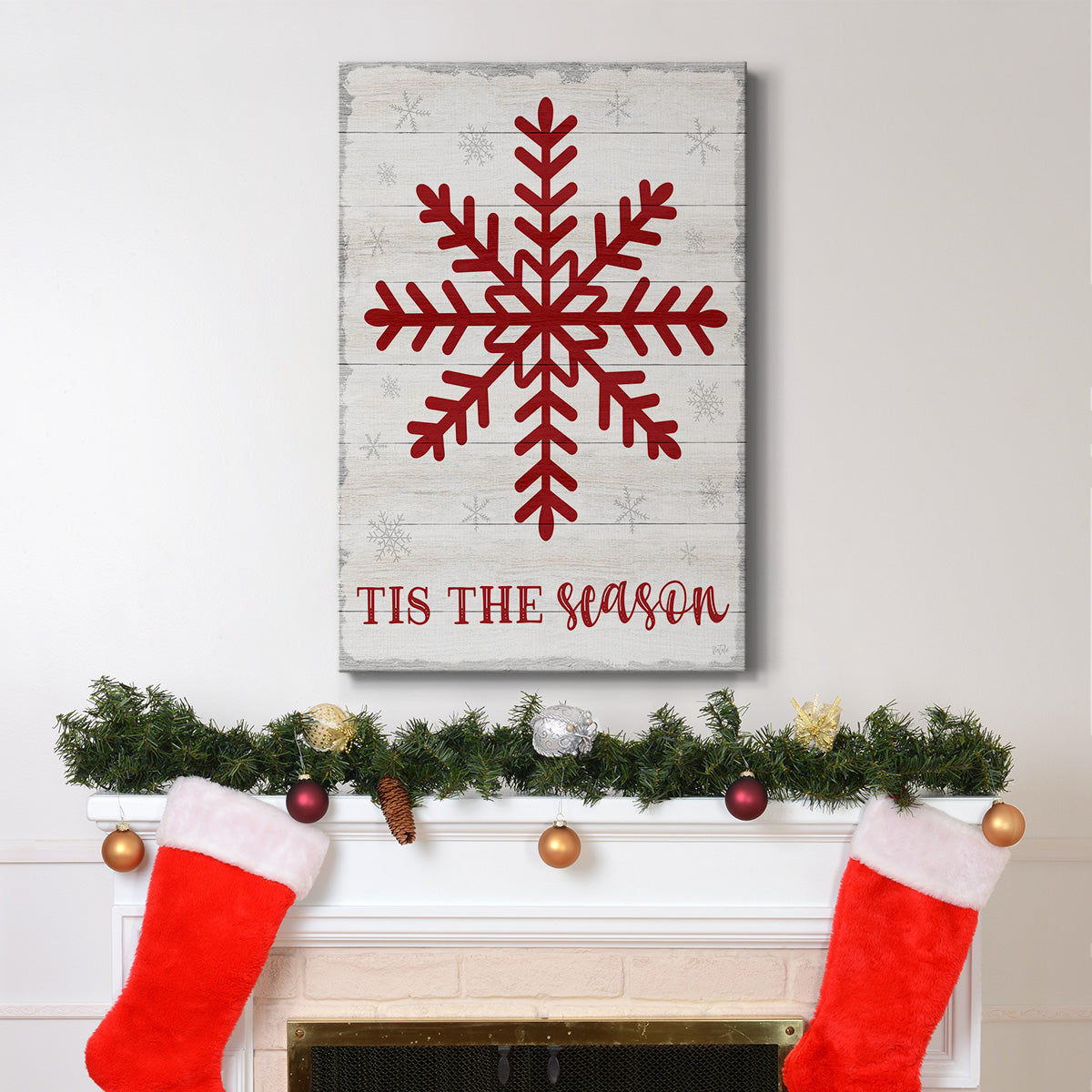 Tis the Season Snowflake - Canvas Art Print