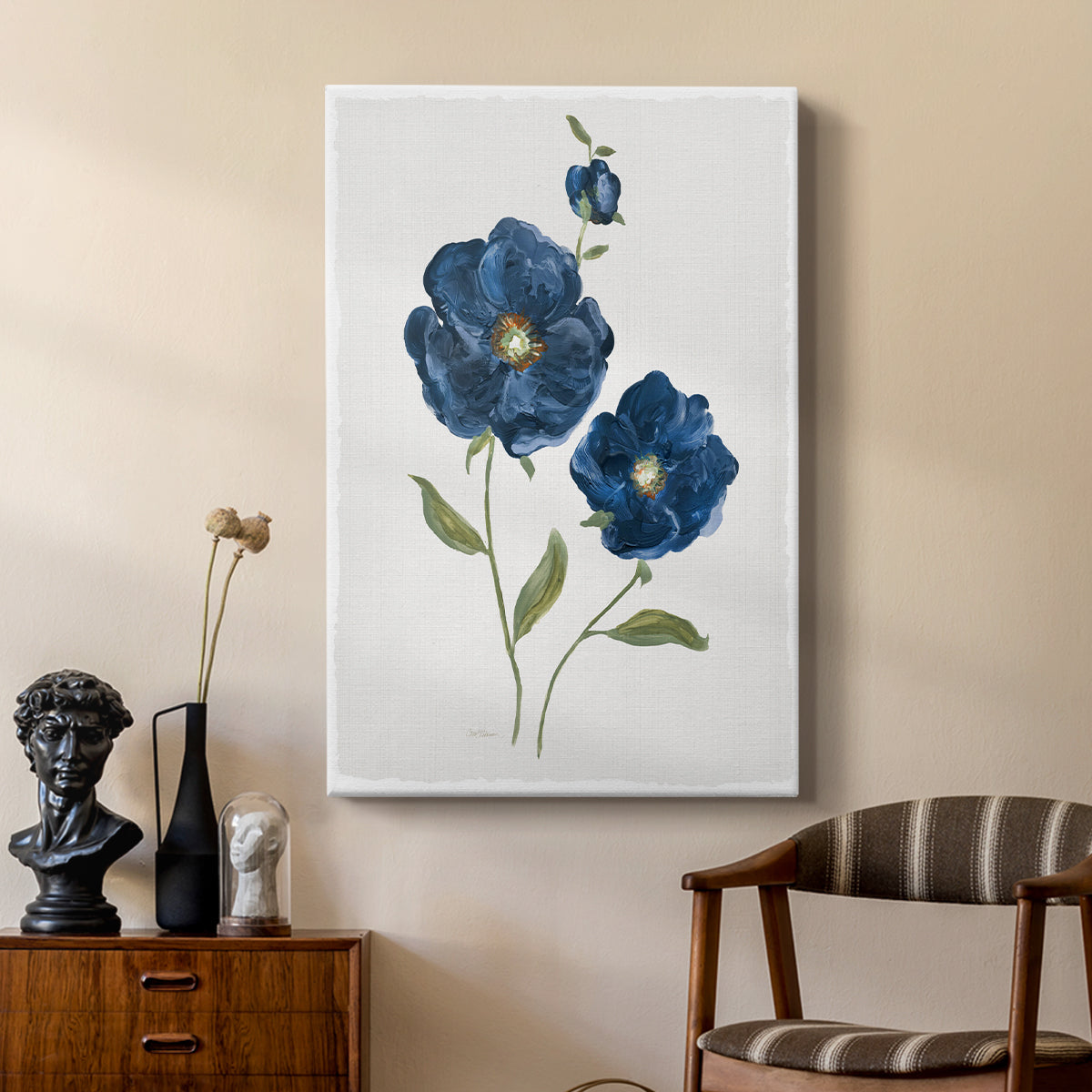 Blue Poppies - Canvas Art Print