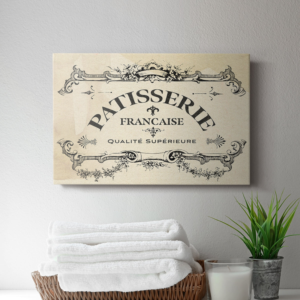 Antique French Label I - Canvas Art Print