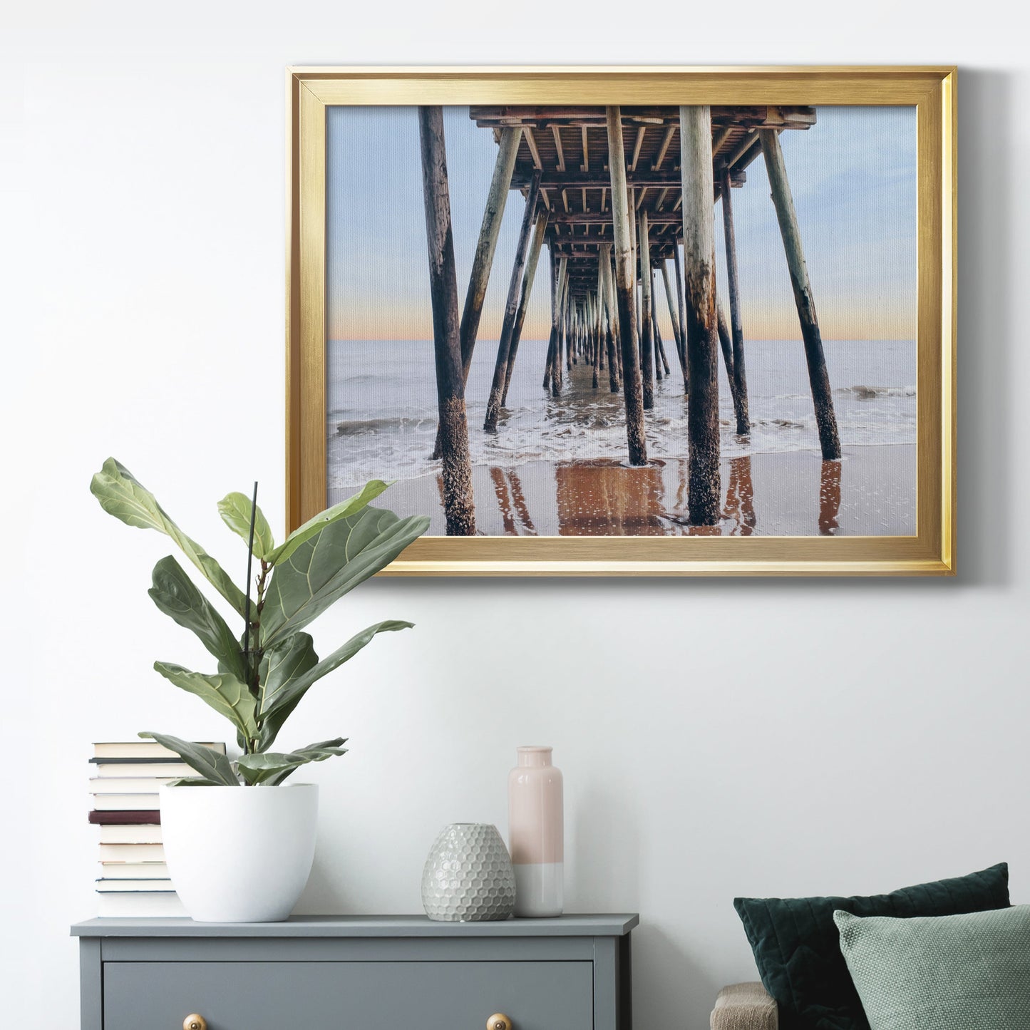 Under the Pier Premium Classic Framed Canvas - Ready to Hang