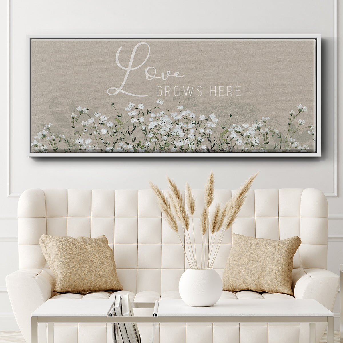 Bouquet of Love - Floater Framed Canvas Print
