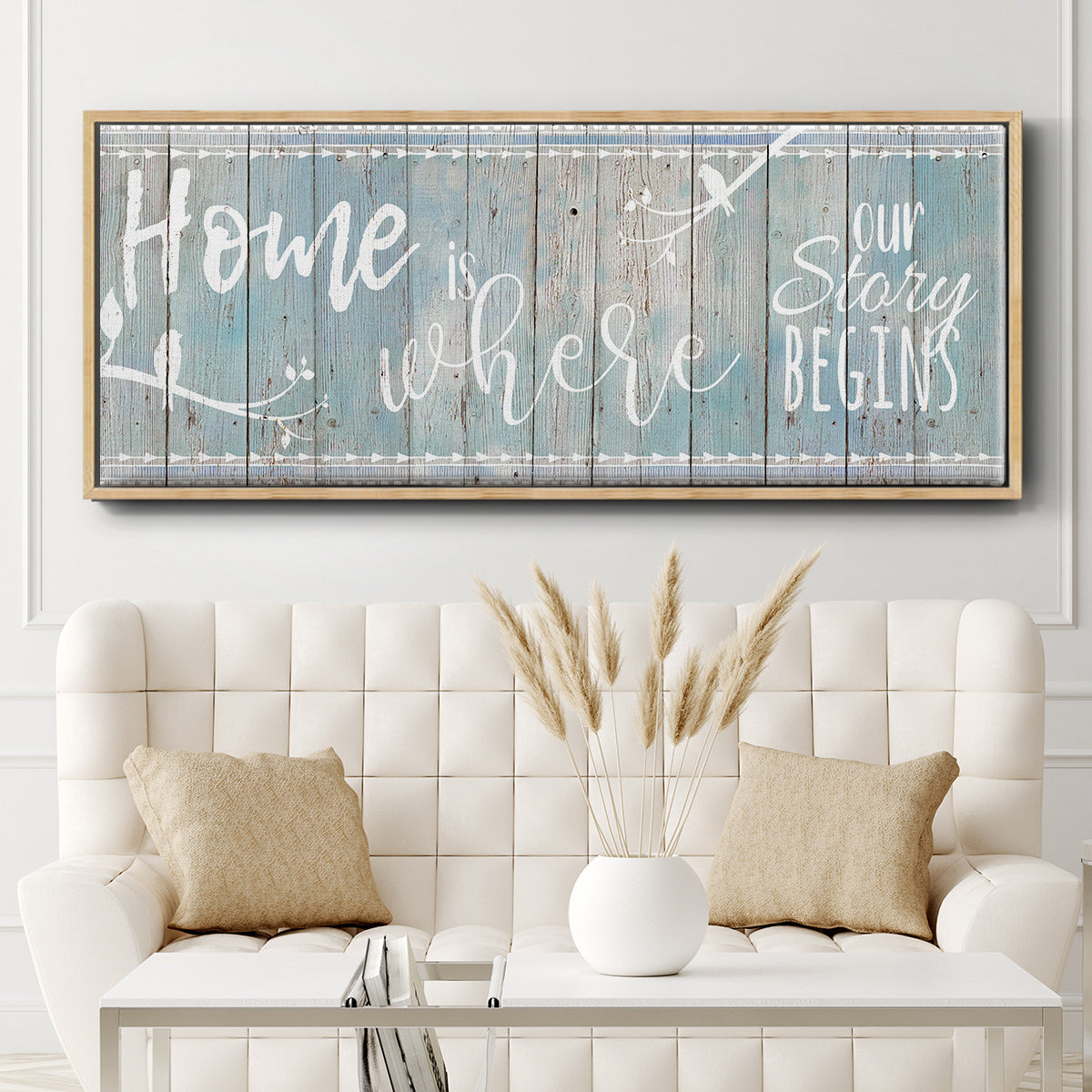 Home Story - Floater Framed Canvas Print