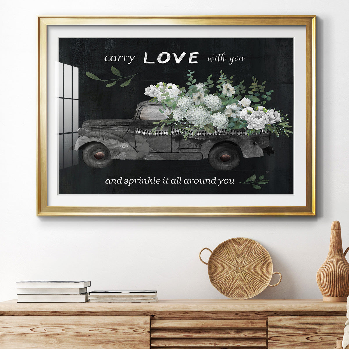 Carry Love - Modern Framed Art Print