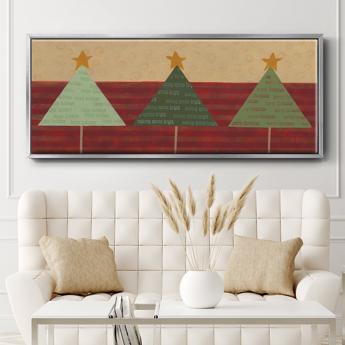 Merry Messages - Floater Framed Canvas Print