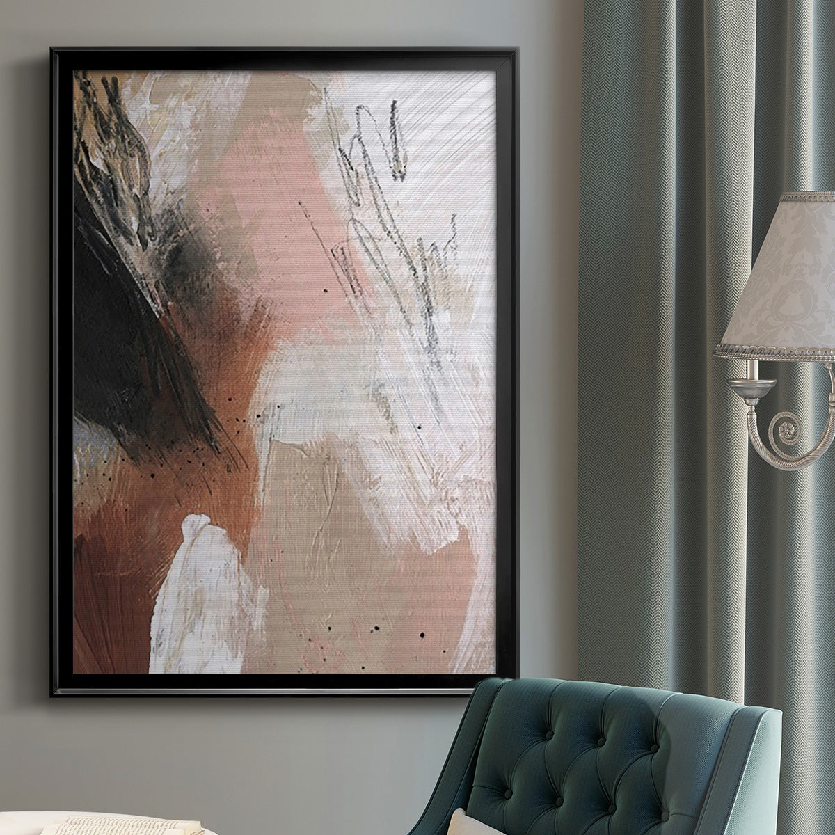 Unbleached Neutrals I - Modern Framed Canvas Print