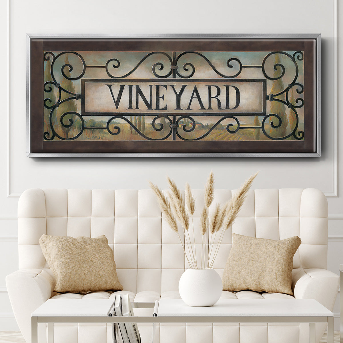 Vineyard - Floater Framed Canvas Print