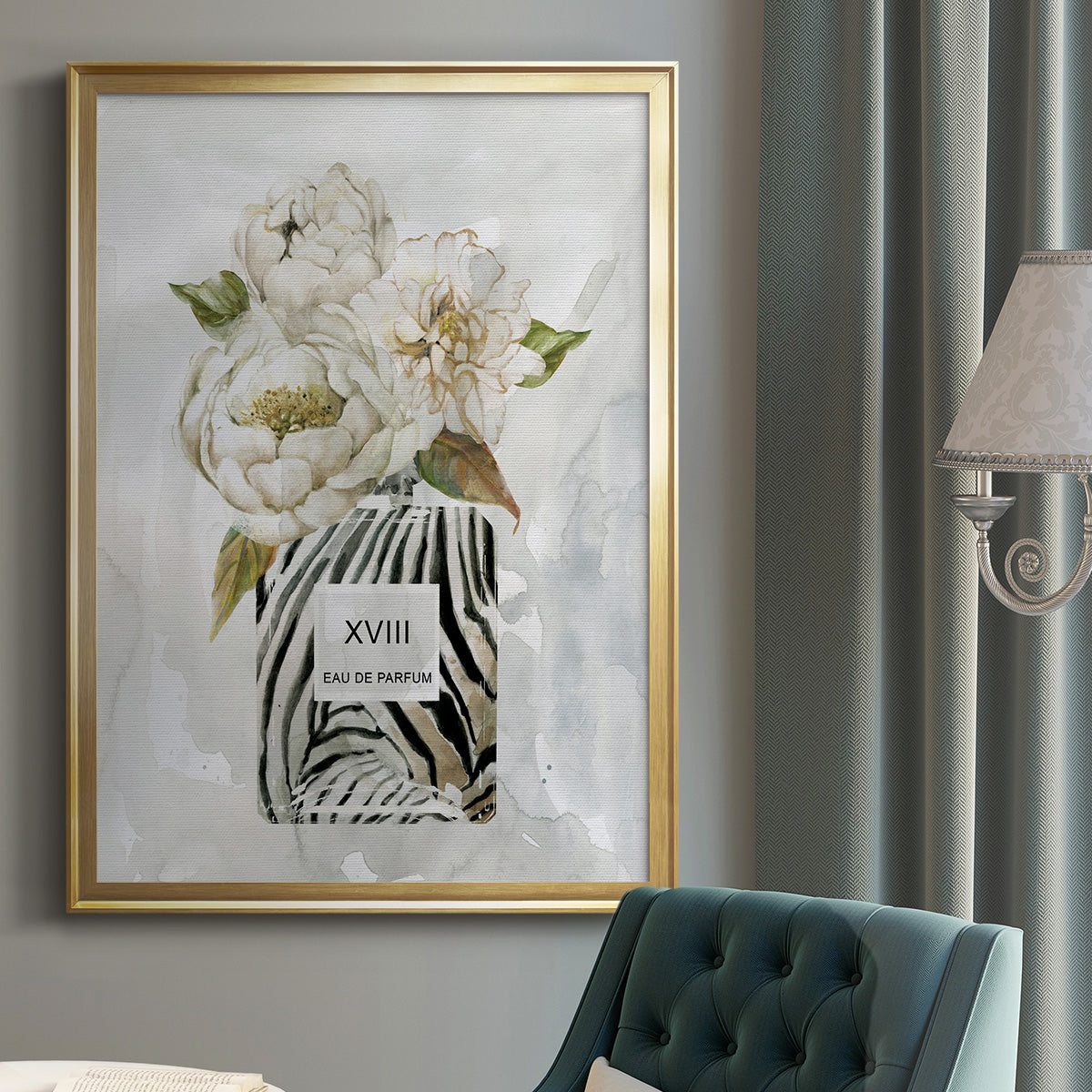 Feminine Wilds II - Modern Framed Canvas Print