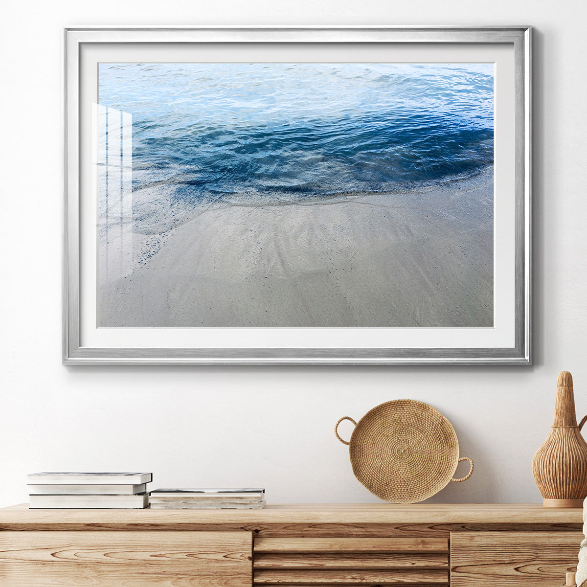 Aegean Blue Water - Modern Framed Art Print