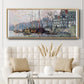 View of the Kromme Waal in Amsterdam - Floater Framed Canvas Print