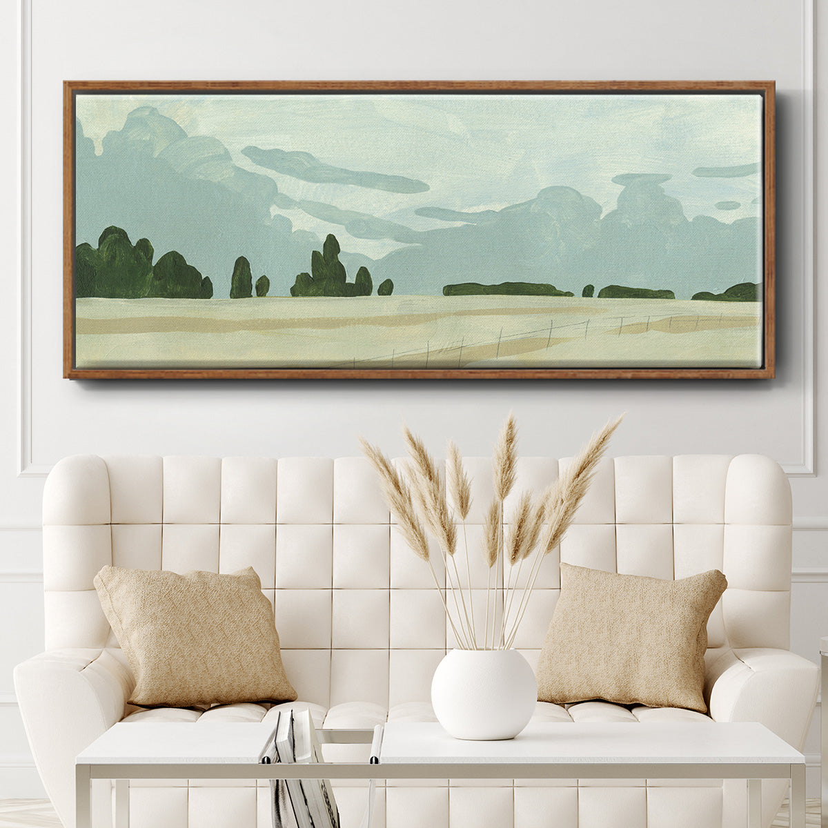 Farmland Study I - Floater Framed Canvas Print