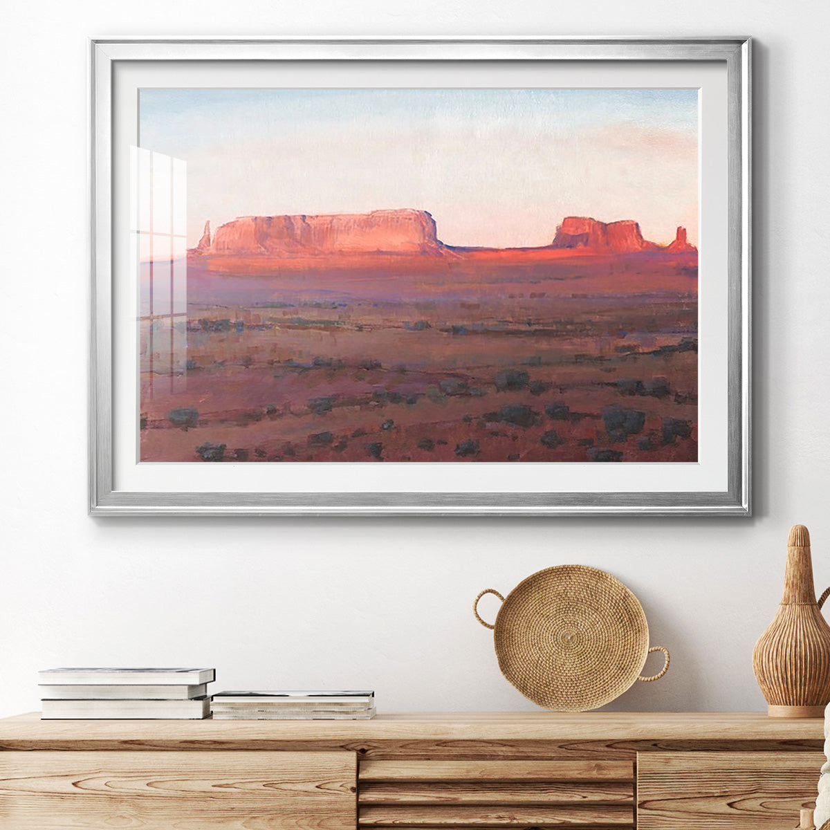 Red Rocks at Dusk I - Modern Framed Art Print