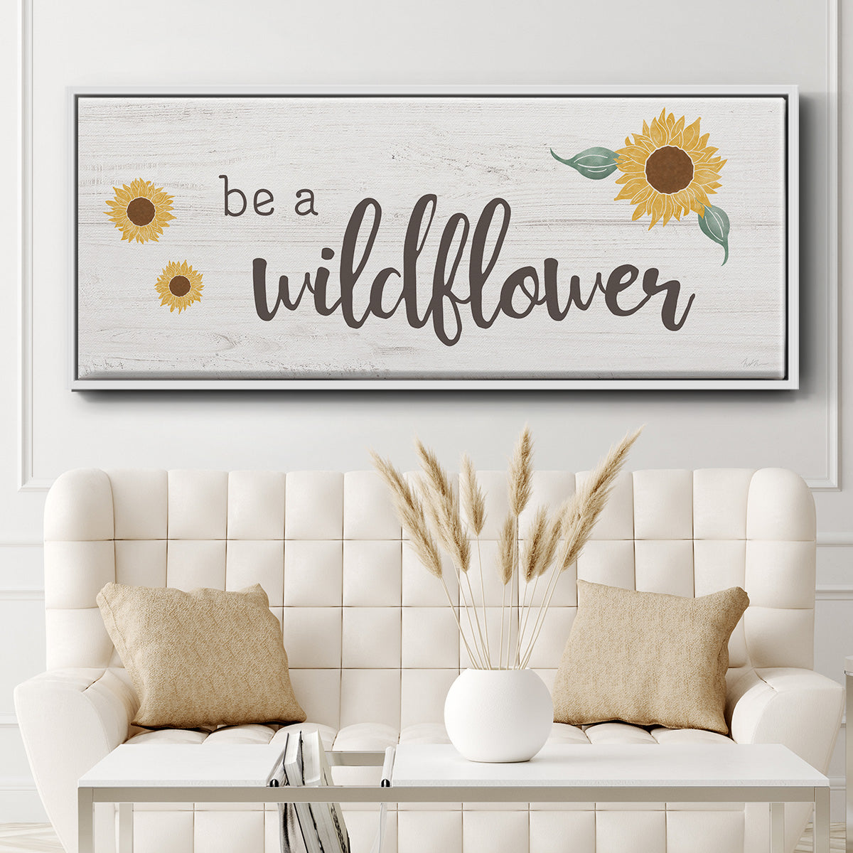 Be a Wildflower - Floater Framed Canvas Print