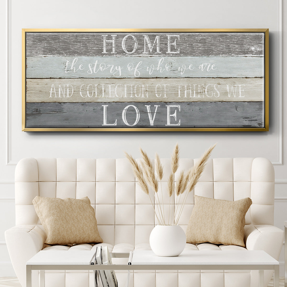 Home Love - Floater Framed Canvas Print