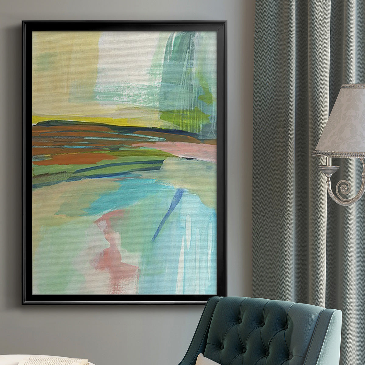 Radiant Horizon IV - Modern Framed Canvas Print