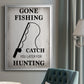Gone Fishing - Modern Framed Canvas Print