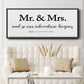Mr. and Mrs. - Floater Framed Canvas Print