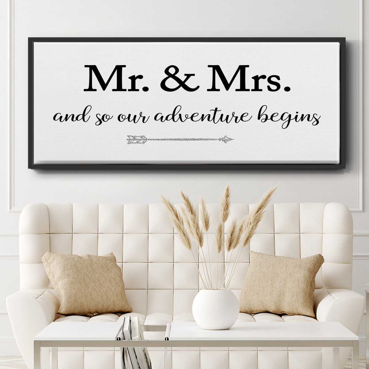 Mr. and Mrs. - Floater Framed Canvas Print