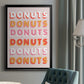 Donuts - Modern Framed Canvas Print