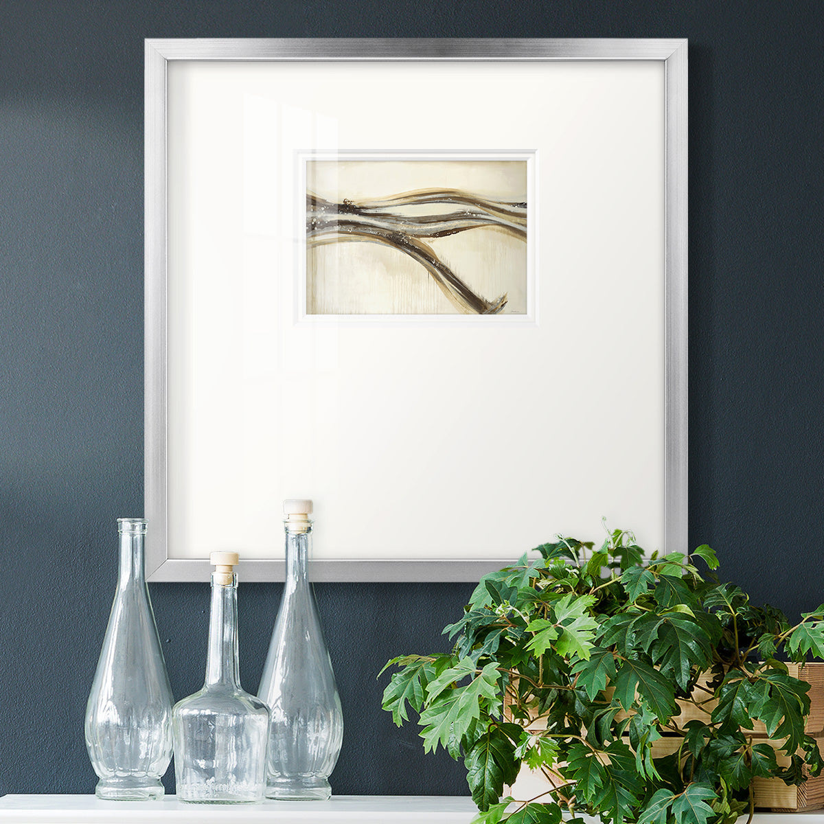 Catching a Metallic Wave Premium Framed Print Double Matboard