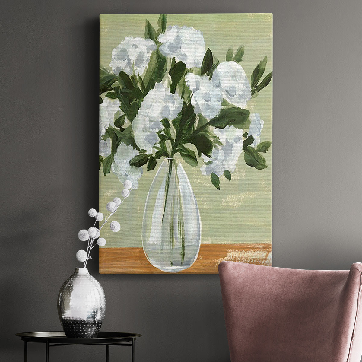 Vased Viburnum II Premium Gallery Wrapped Canvas - Ready to Hang