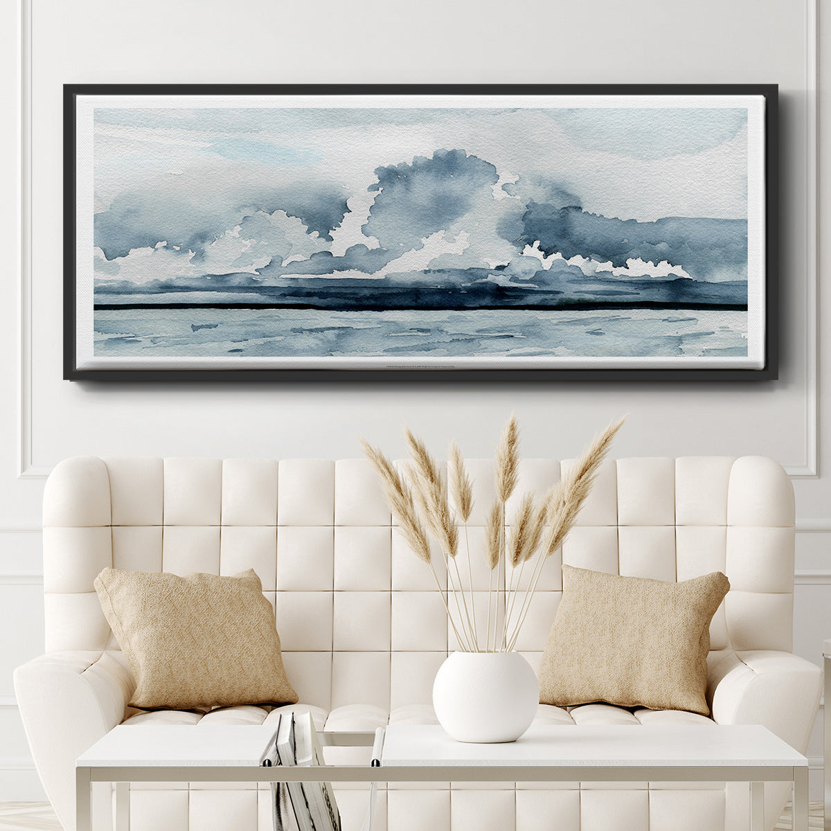 Passing Rain Storm II - Floater Framed Canvas Print