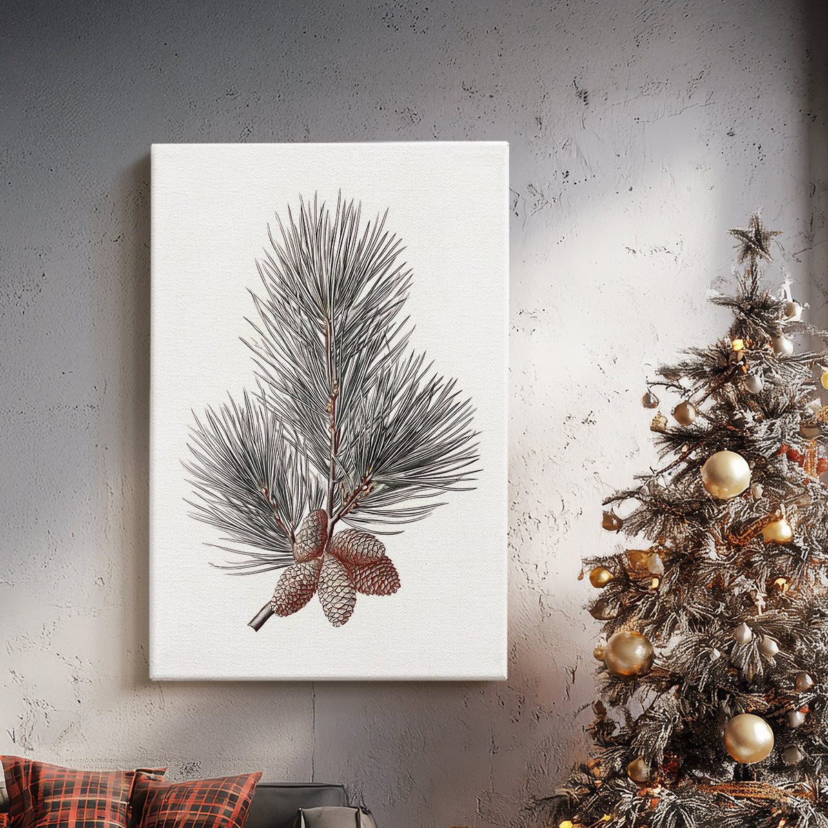 Silver Whisper of Snow - Canvas Art Print