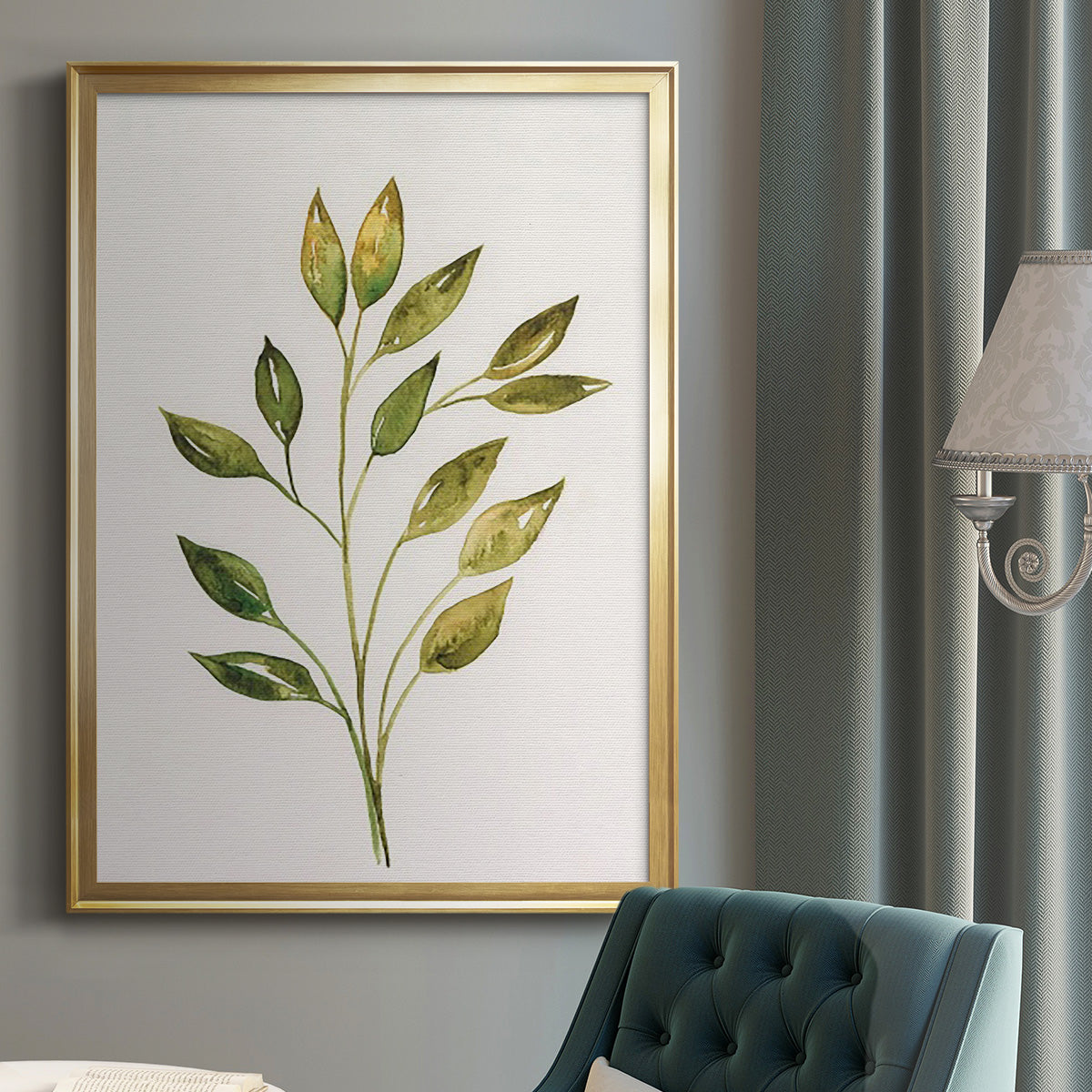 Single Twig II - Modern Framed Canvas Print