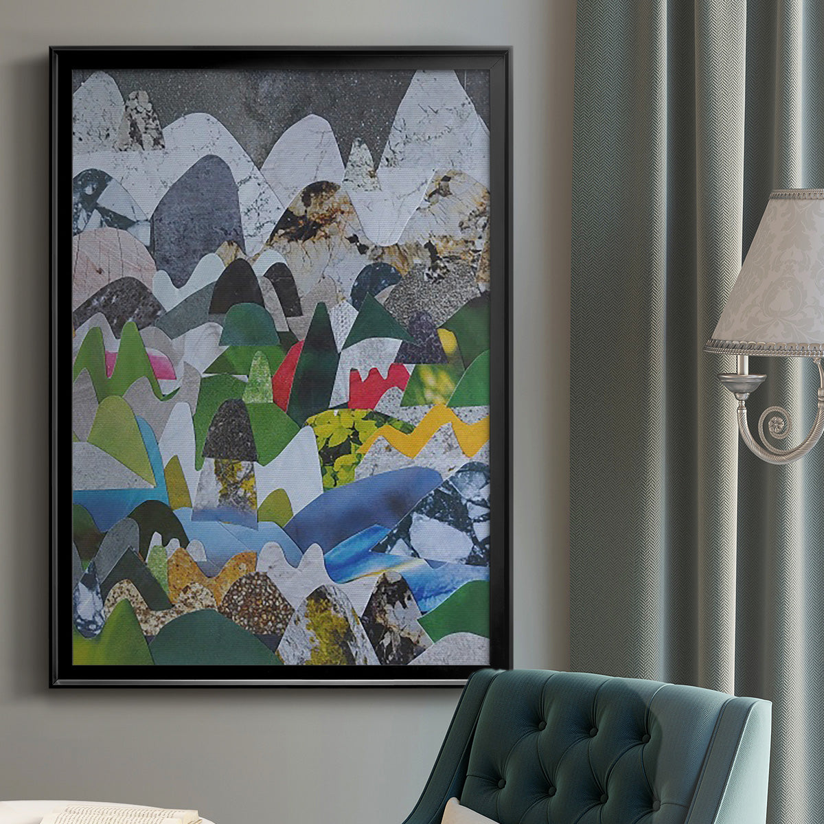 High Sierras - Modern Framed Canvas Print