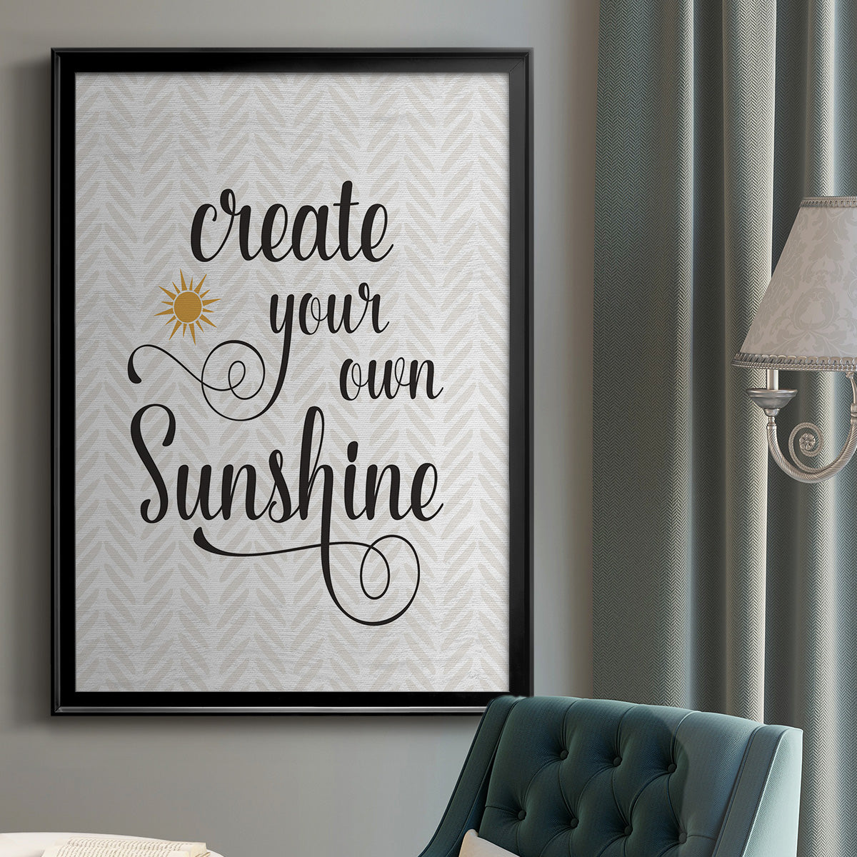 Create Your Own Sunshine - Modern Framed Canvas Print