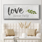 Love Never Fails - Floater Framed Canvas Print