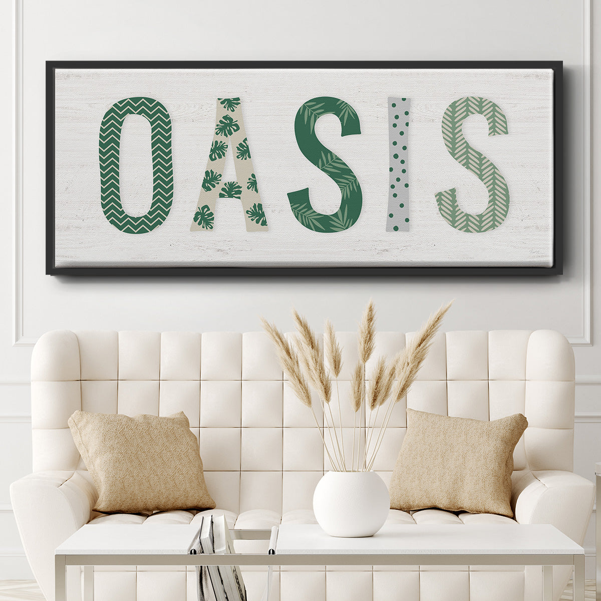Oasis Cabana - Floater Framed Canvas Print