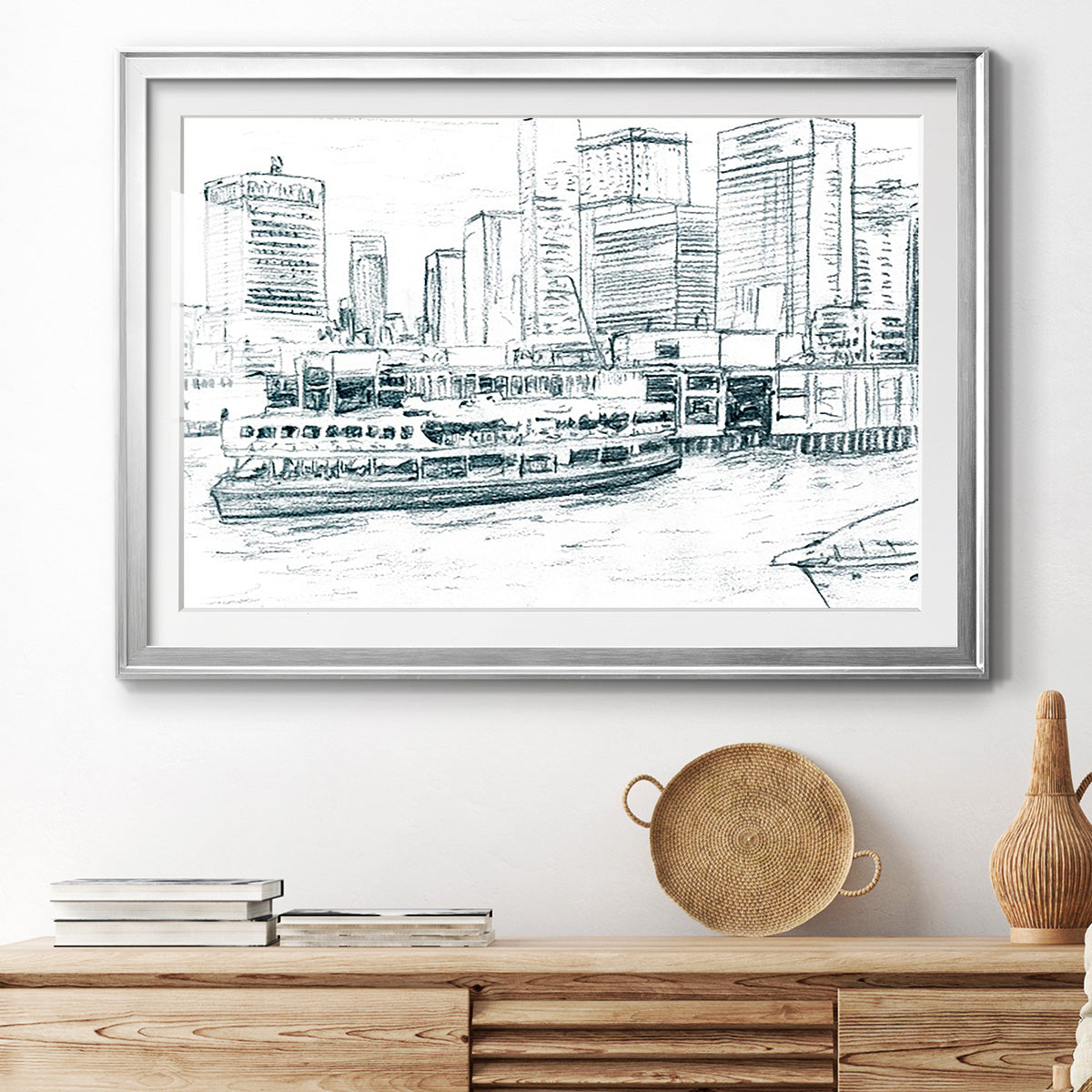 Ferryboats IV Premium Framed Print - Ready to Hang