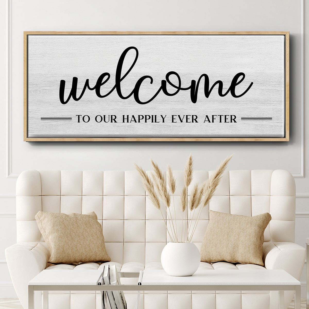 Welcome Ever After - Floater Framed Canvas Print