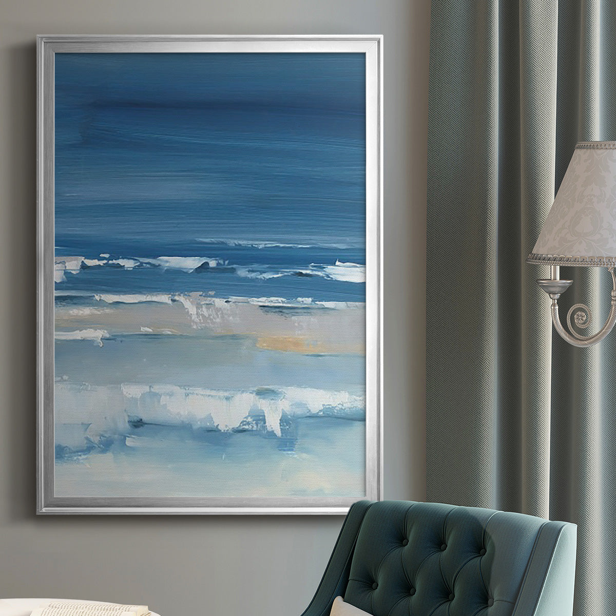 Coastal Colors I - Modern Framed Canvas Print