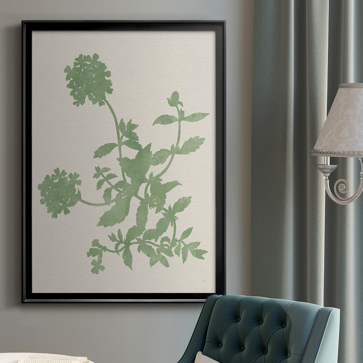 Vintage Garden II - Modern Framed Canvas Print