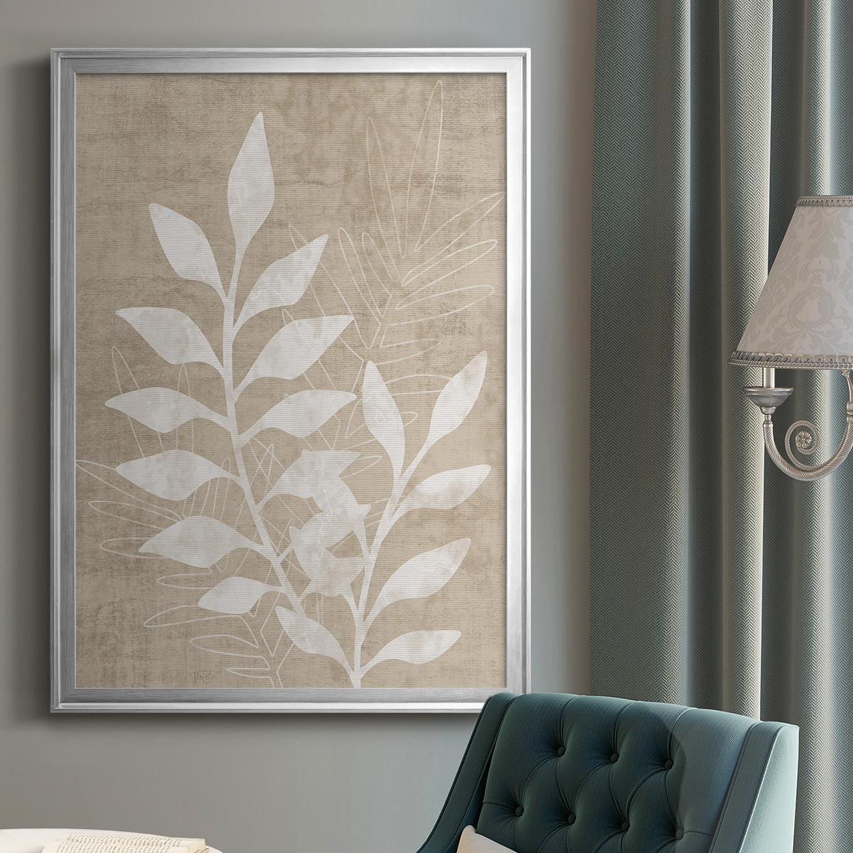 Foliage Retreat I - Modern Framed Canvas Print