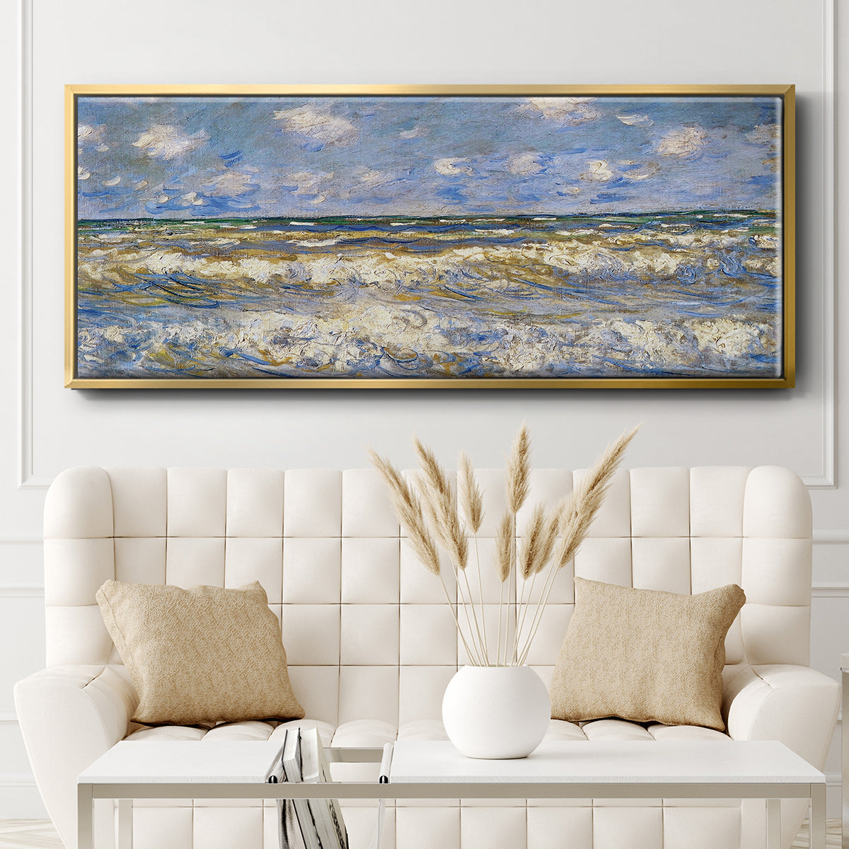 Rough Sea, 1881 - Floater Framed Canvas Print
