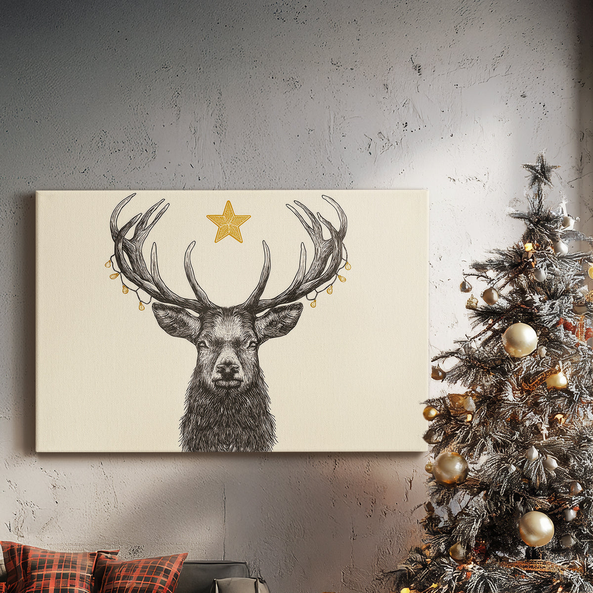 Tinsel-Gold Snow at Dawn - Canvas Art Print