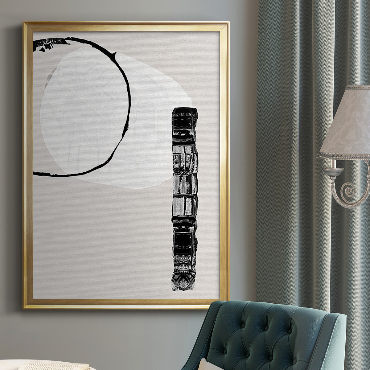 Zen Shapes II - Modern Framed Canvas Print