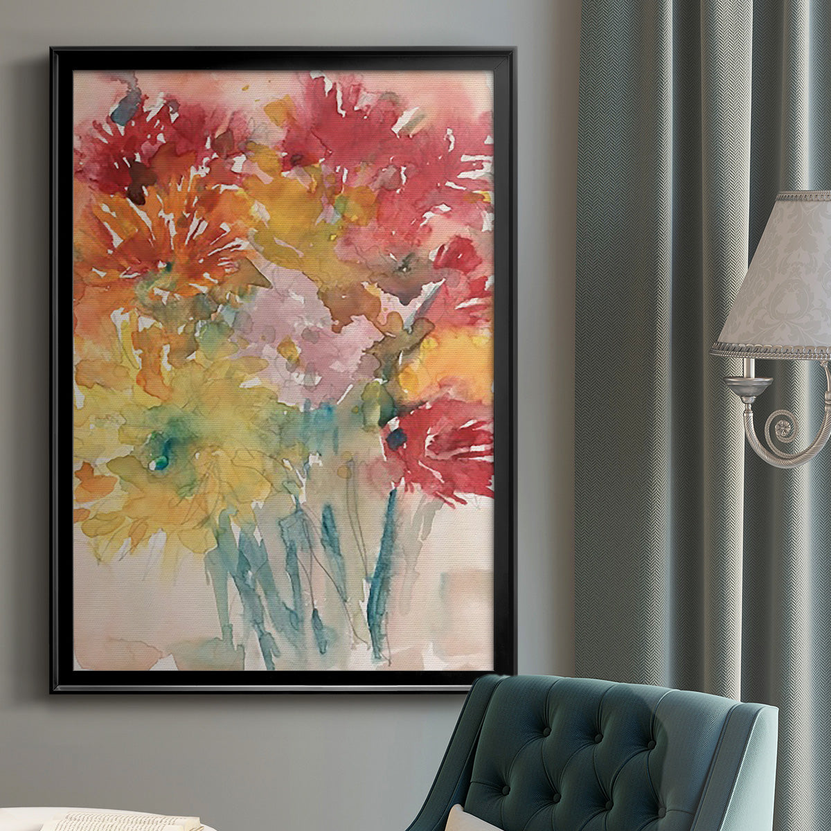 Floral Treats I - Modern Framed Canvas Print