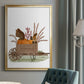 Squirrels In Pumpkin Wheelbarrow - Modern Framed Canvas Print