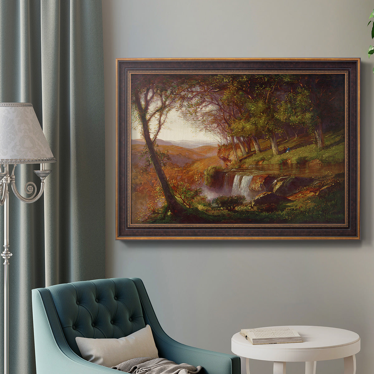 Falling Spring - Ornate Framed Canvas Print