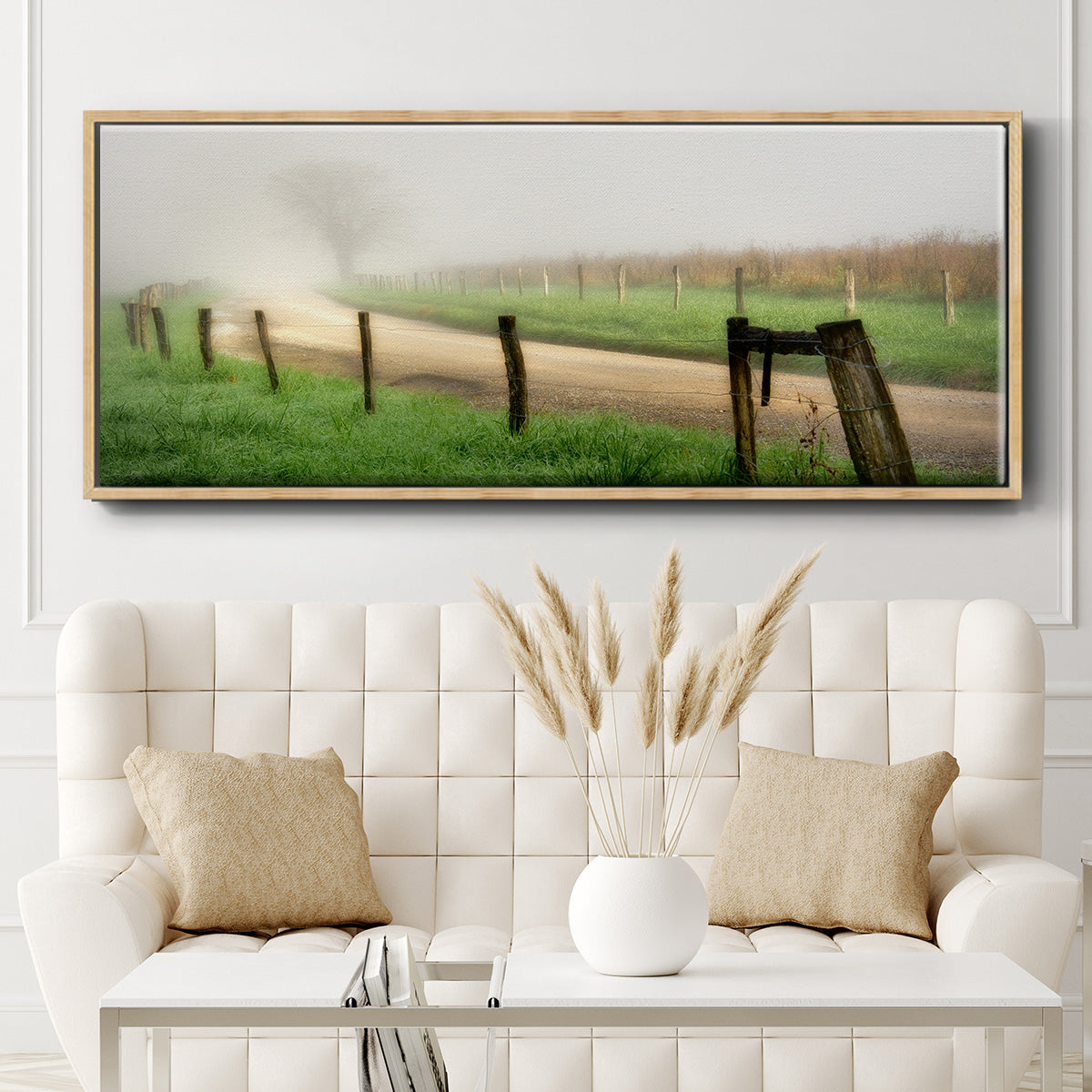 Around the Bend - Floater Framed Canvas Print