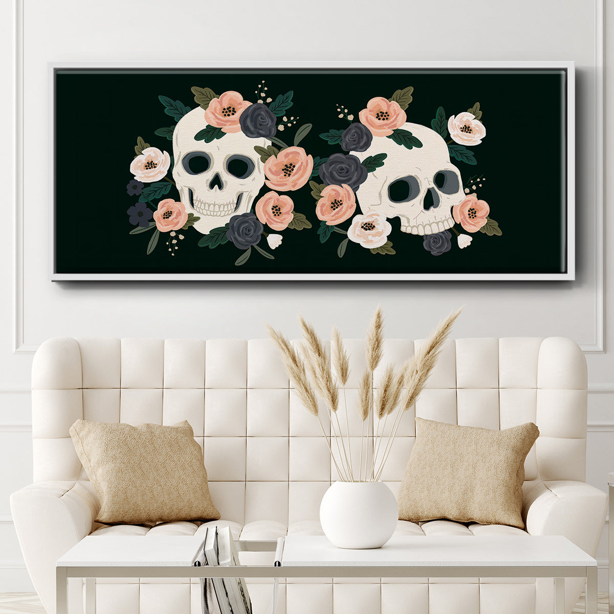 Skull & Snake Collection D - Floater Framed Canvas Print