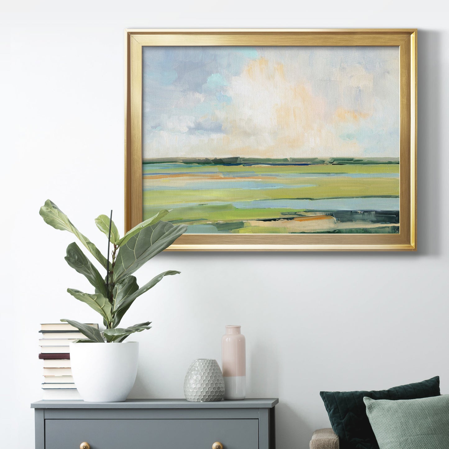 Pastel Horizon I Premium Classic Framed Canvas - Ready to Hang