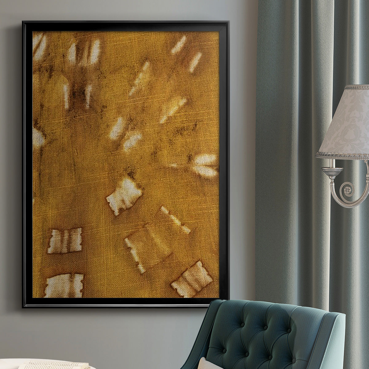 Turmeric Sunrise III - Modern Framed Canvas Print