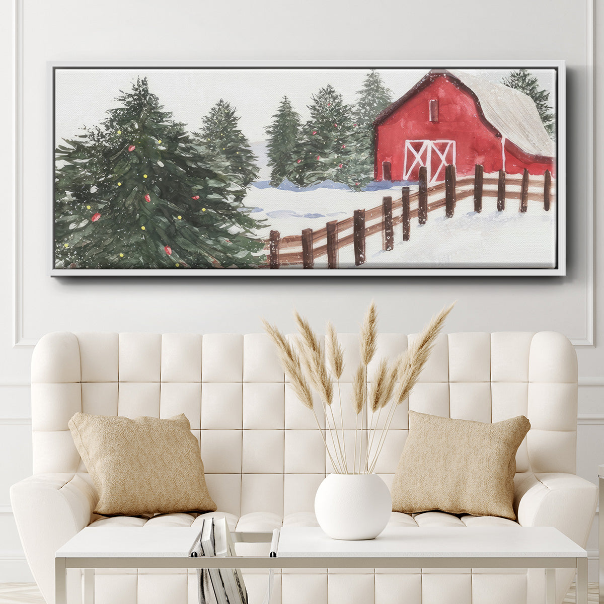 Christmas Time VI - Floater Framed Canvas Print