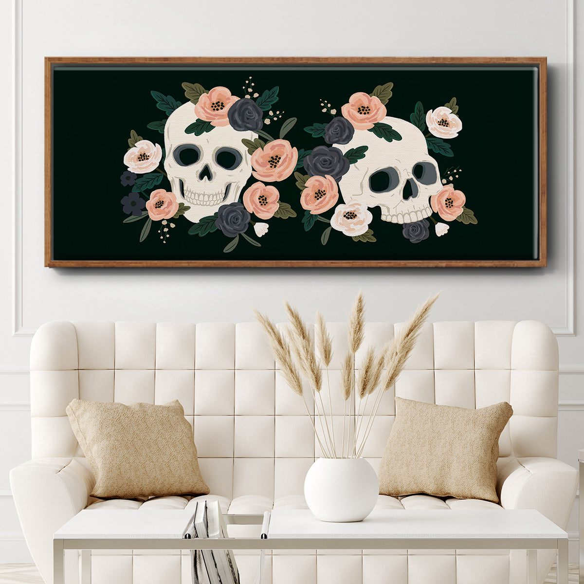 Skull & Snake Collection D - Floater Framed Canvas Print