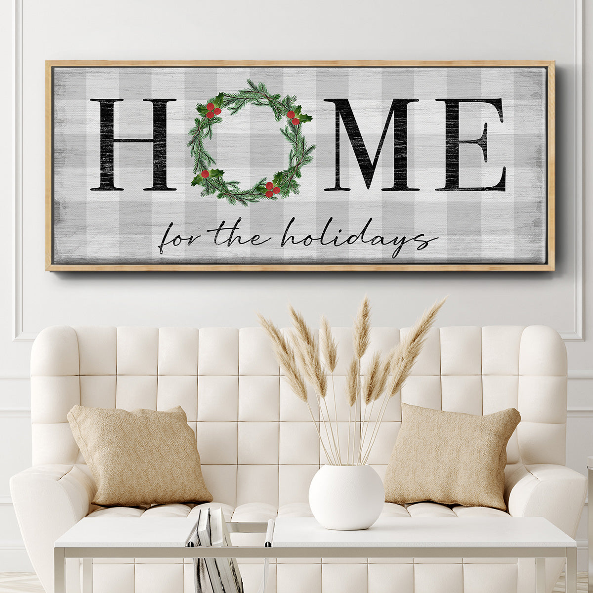 Home for the Holidays - Floater Framed Canvas Print